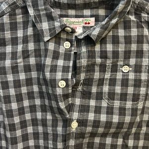 Bonpoint 18 month old girls plaid button down